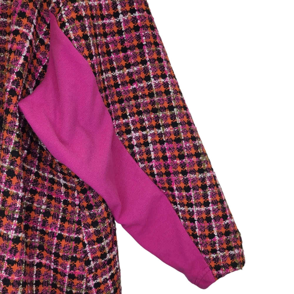 Torrid Boucle Statement Coat Plaid Pink 18333568 6X/30 Plus Size - Picture 9 of 14